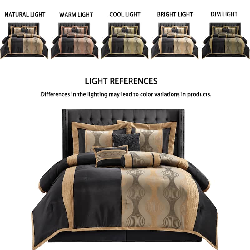 Grand Avenue Daniella 7-Piece Modern Geometric Comforter Set