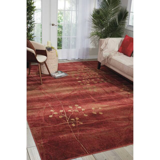 Copper Grove Oxford Floral Area Rug - Red - 2' x 2'9"