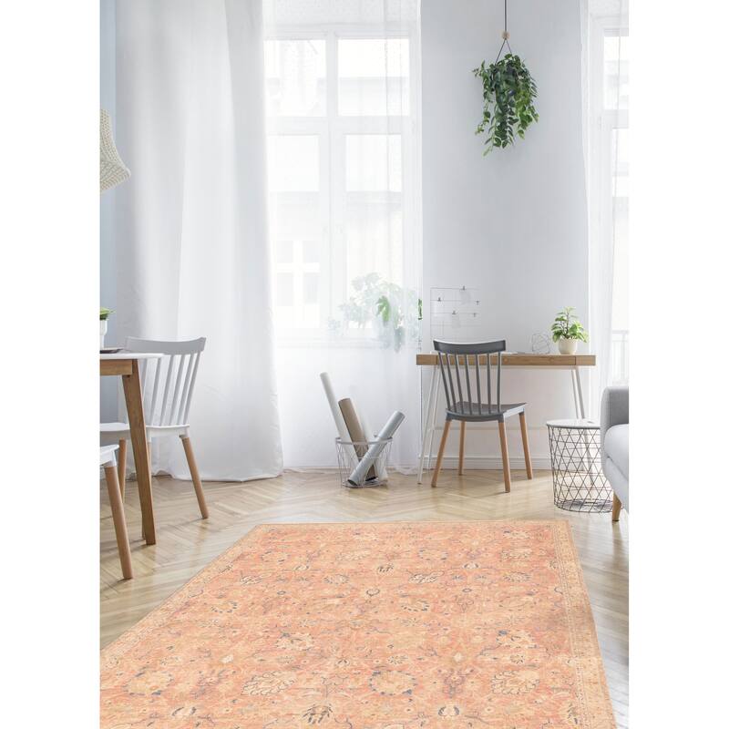 ECARPETGALLERY Hand-knotted Antalya Vintage Pink Wool Rug - 7'8 x 9'11