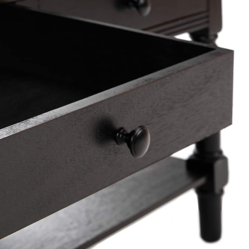 SAFAVIEH Cape Cod Black 2-drawer Coffee Table - 41.7" x 21.7" x 18.5"