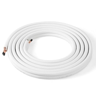 25/50 FT Mini Split Line Set PE Insulated Coil Line Extension Set