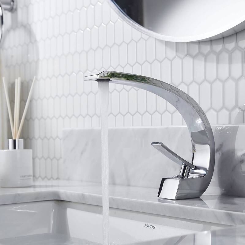 FORIOUS 41030 Single Hole Arch Bathroom Sink Vessel Faucet - Chrome