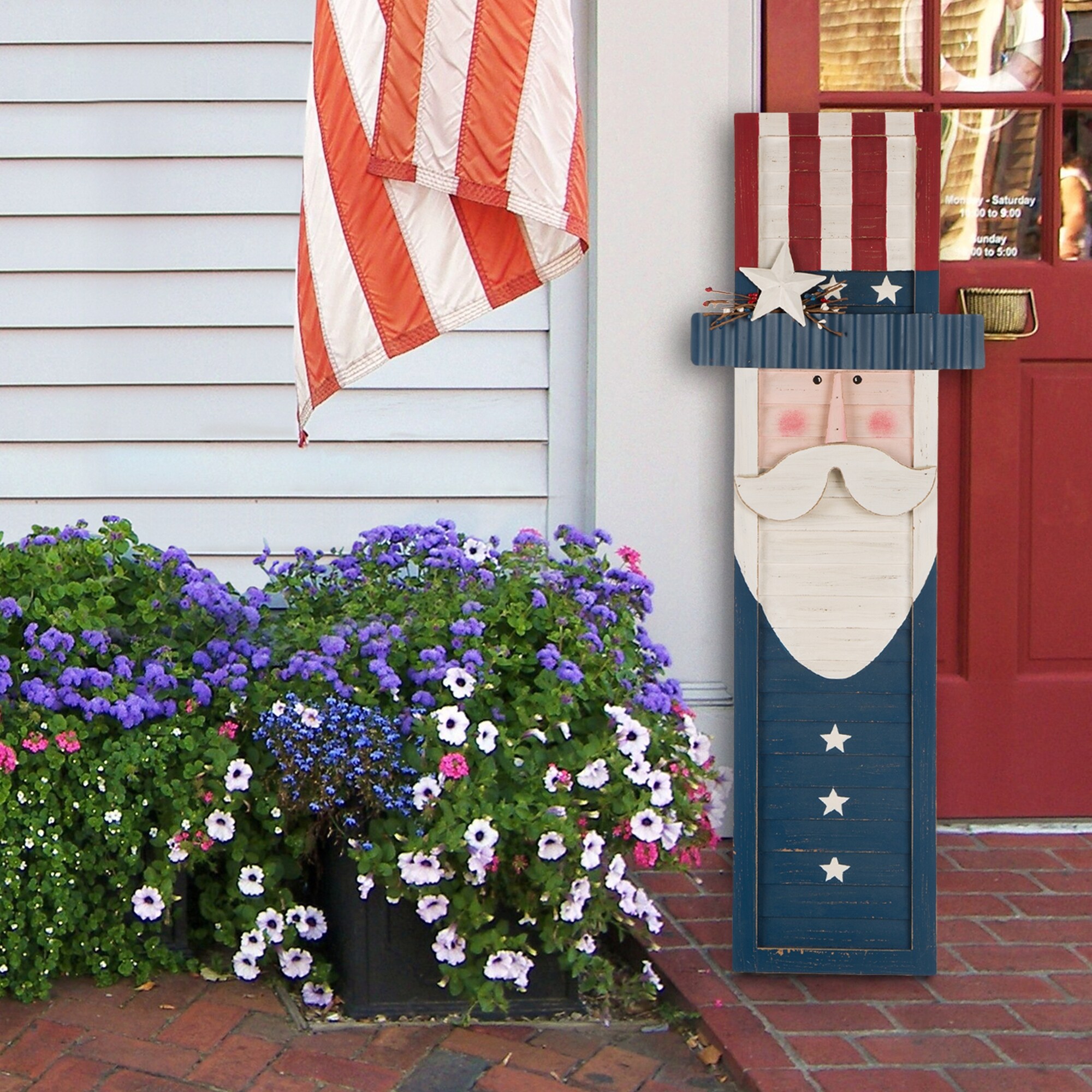 Shop Glitzhome 36 H Wooden Metal Patriotic Uncle Sam Porch Sign