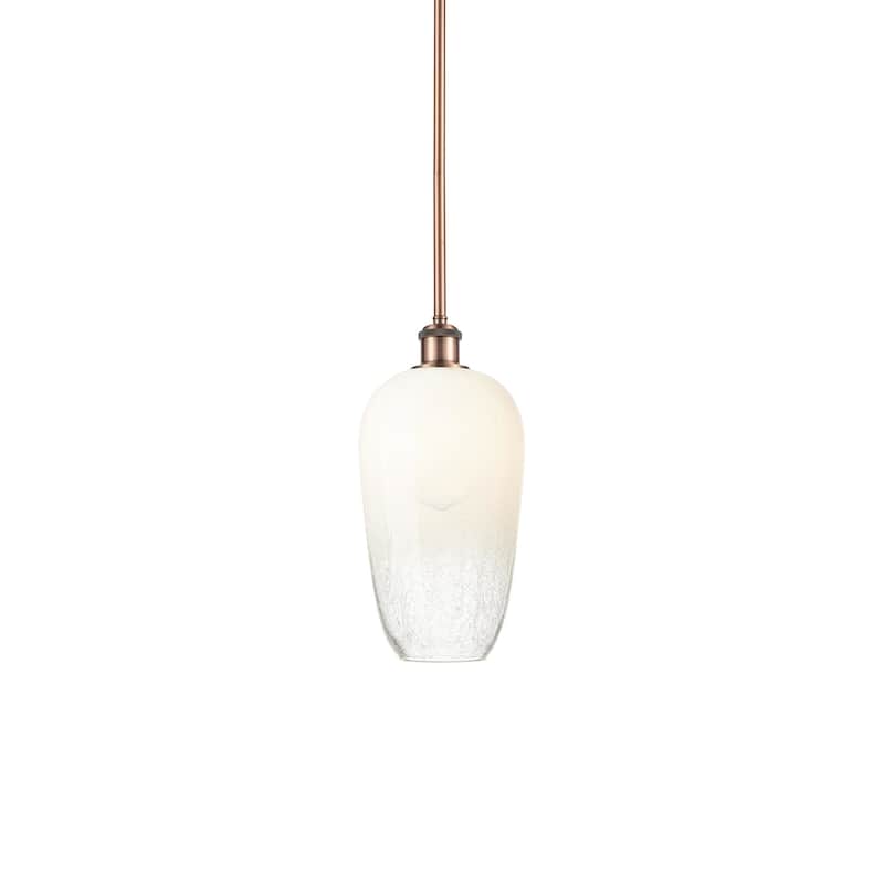Innovations Lighting 516-1S-15-7 Brookhaven Flute Pendant Brookhaven - Antique Copper / Opal