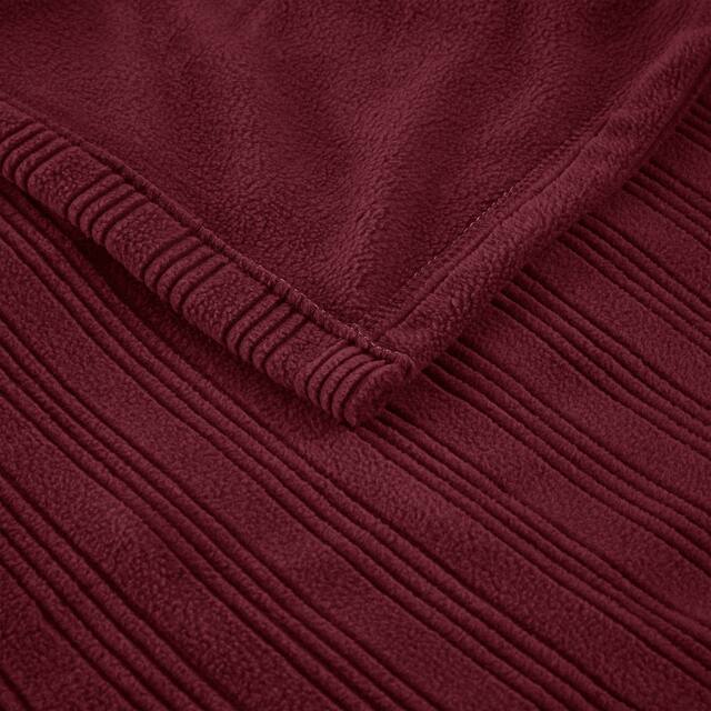Ribbed Micro Fleece Heated Blanket by Serta