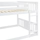 preview thumbnail 7 of 14, Low Bunk Beds Full Over Full Wood Bunk Bed Frame Floor Bunkbed for Kids Toddlers Boys Girls Teens' Bedroom Dorm