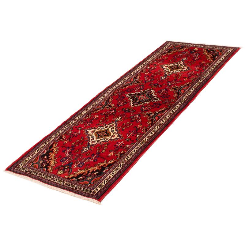 ECARPETGALLERY Hand-knotted Andelz Red Wool Rug - 3'8 x 10'7