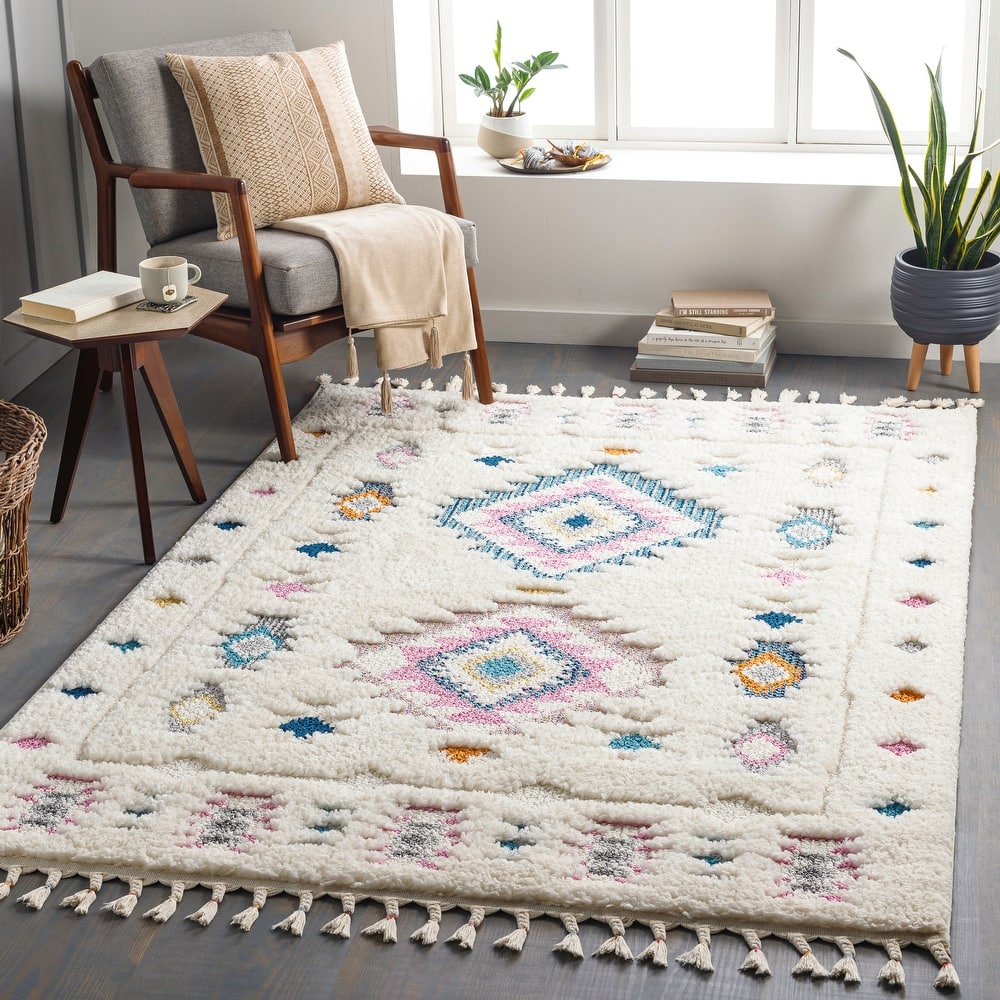 Livabliss Anokhi Bohemian Diamond Area Rug