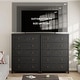 preview thumbnail 5 of 4, Modern Chest of Drawers with Gold Ring Pull Handles & Strong Legs, Storage Cabinet for Bedroom, Living Room, Entryway