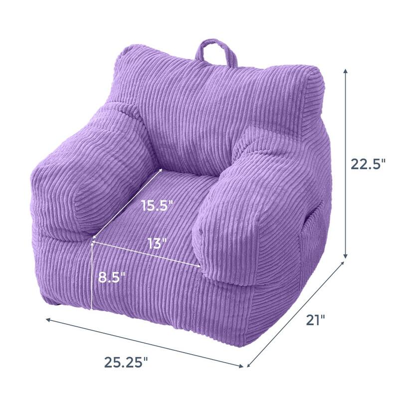 Kids Bean Bag Chair,Sherpa Bean Bag Sofa Couch with Decorative Edges