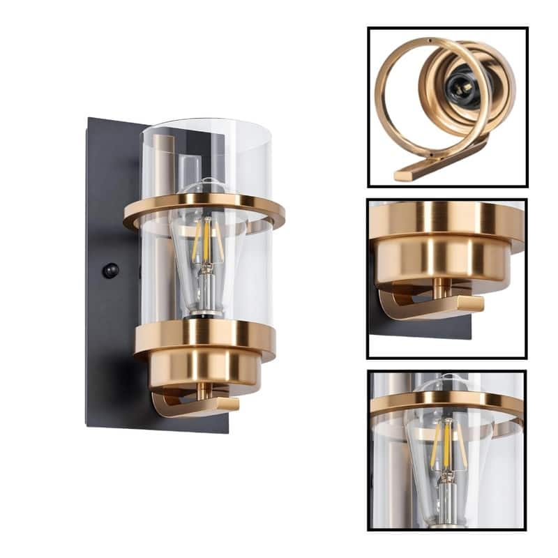 Vanity bathroom sconces gold wall sconces glass, metal wall lighting