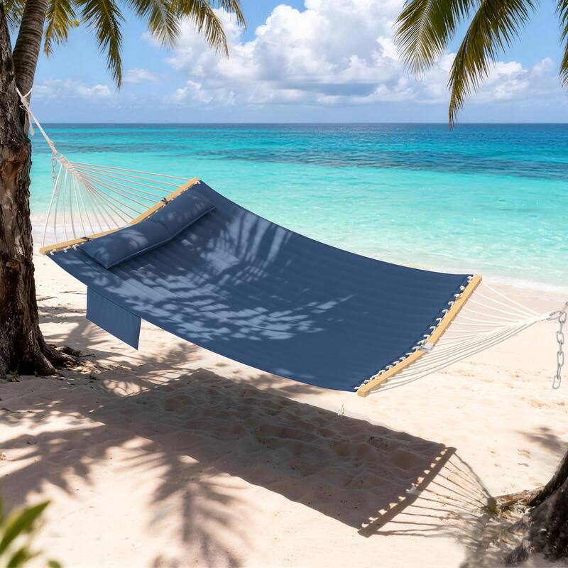 EROMMY Modern Portable Hammock, Hand-Woven Ropes, Anti-Tipping Design for Backyards, Beaches & Campsites