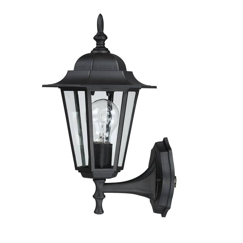 15" in Outdoor Post Light Kits Lantern(1 or 2 Pack could be chosen) - 1 Pack - Black