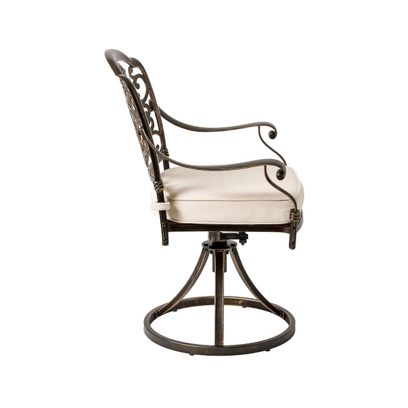 Christopher Knight Home - Set of 2 Modern Outdoor Metal Swivel Chair