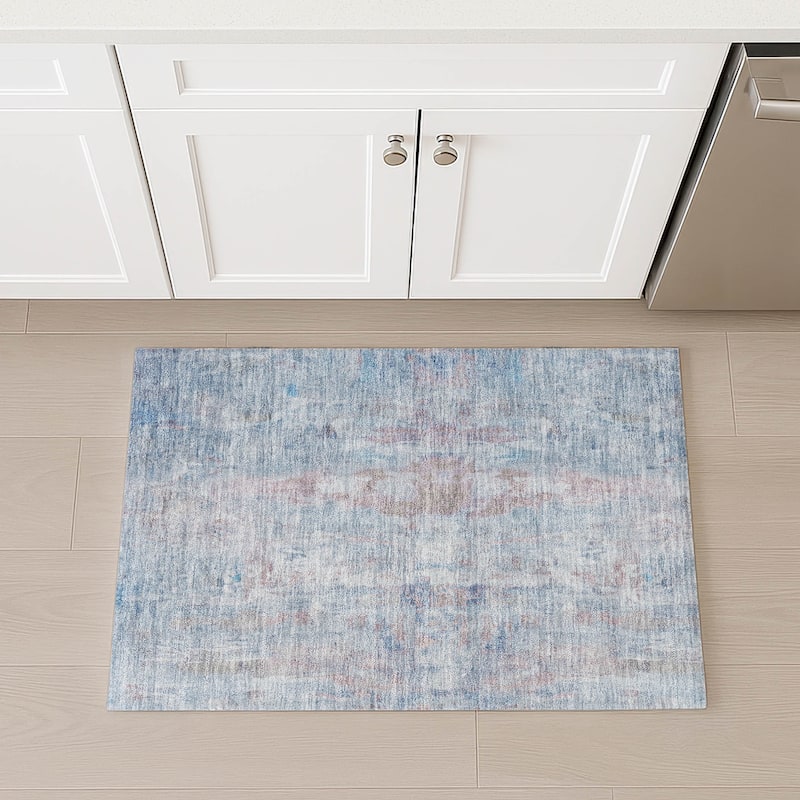 Machine Washable Indoor/ Outdoor Muted Ombre Chantille Rug