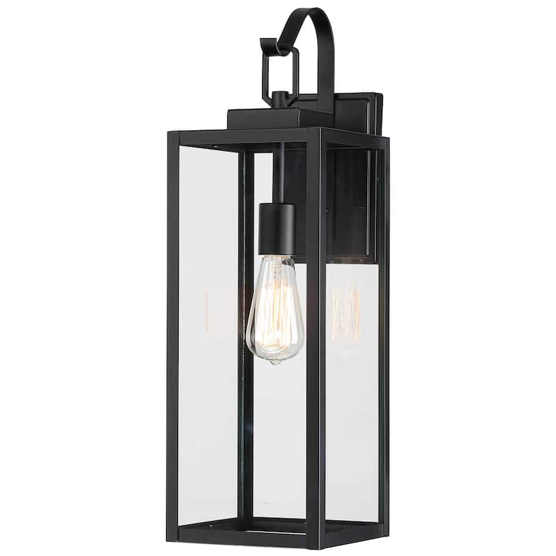 2 Pack 1-Light Outdoor Matte Black Wall Sconce