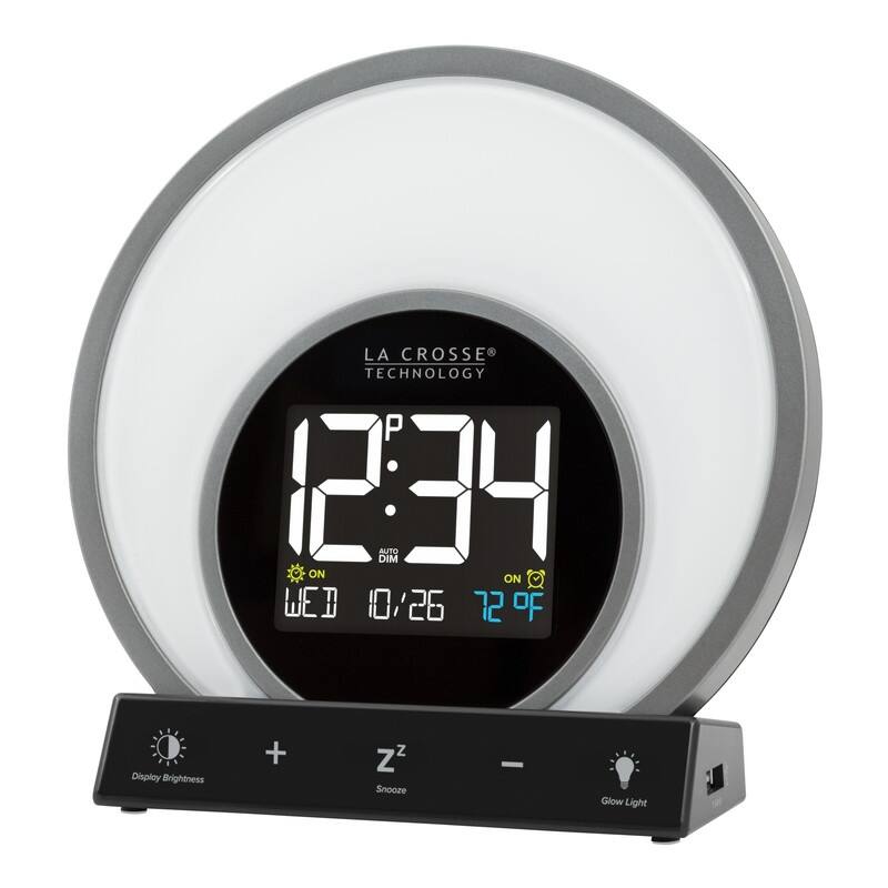 La Crosse W74146 Soluna S Sunrise Light Digital Alarm Clock with USB