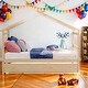 preview thumbnail 2 of 49, Kid Bed Frame Full Size Wooden House Platform Bed with Twin Size Trundle