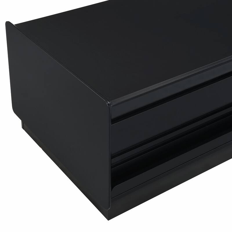 47.2" Modern Rectangle Coffee Table with 4 Drawers and 2 Display Shelves
