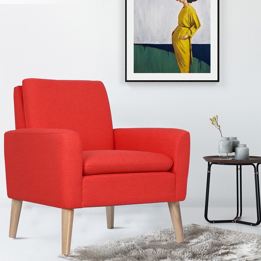 Red single online sofa chair
