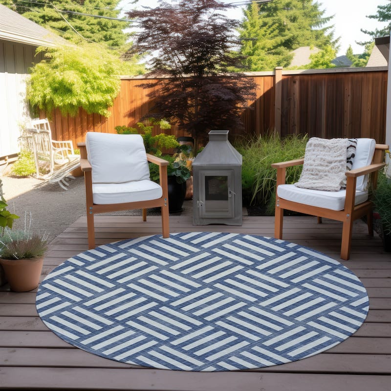 Machine Washable Indoor/ Outdoor Chantille Geo Modern Rug
