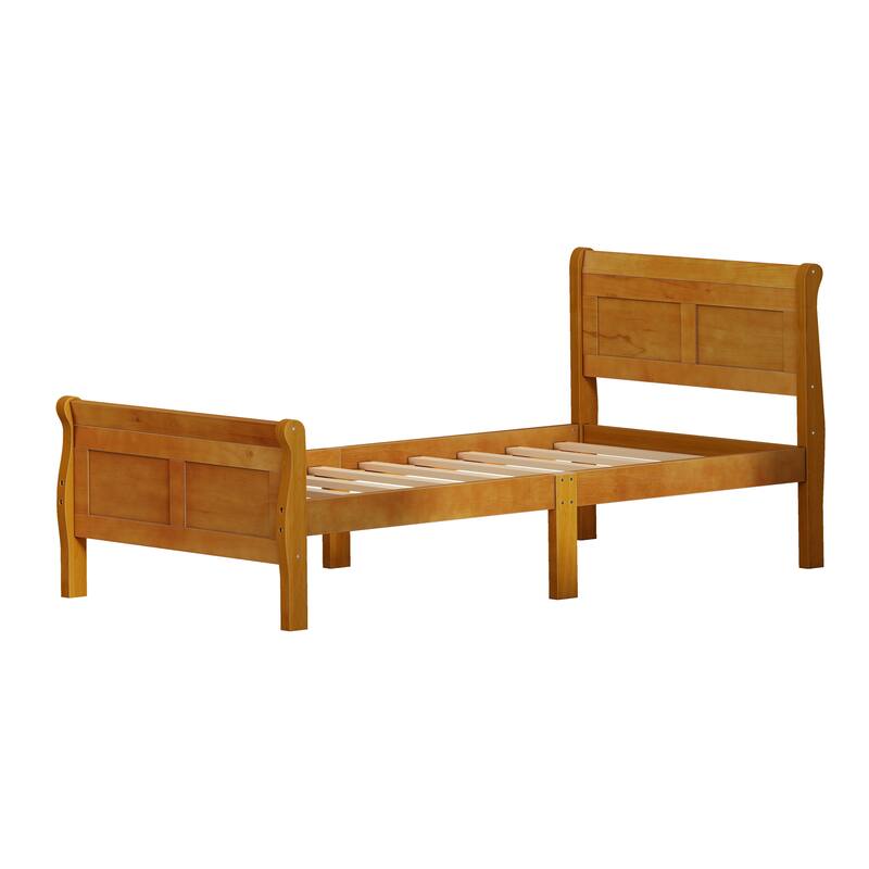 Twin Size Platform Bed with Headboard