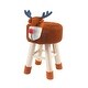 preview thumbnail 7 of 7, Taylor & Olive Modern Woven Brown Deer Ottoman Stool with Wooden Legs