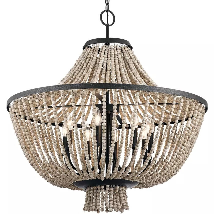 Kichler Brisbane 8 Light 30" Wide 1 Tier Beaded Empire Chandelier