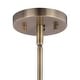 preview thumbnail 11 of 10, Euclid Mercury Glass/ Brass Mid-Century Modern Pendant Light
