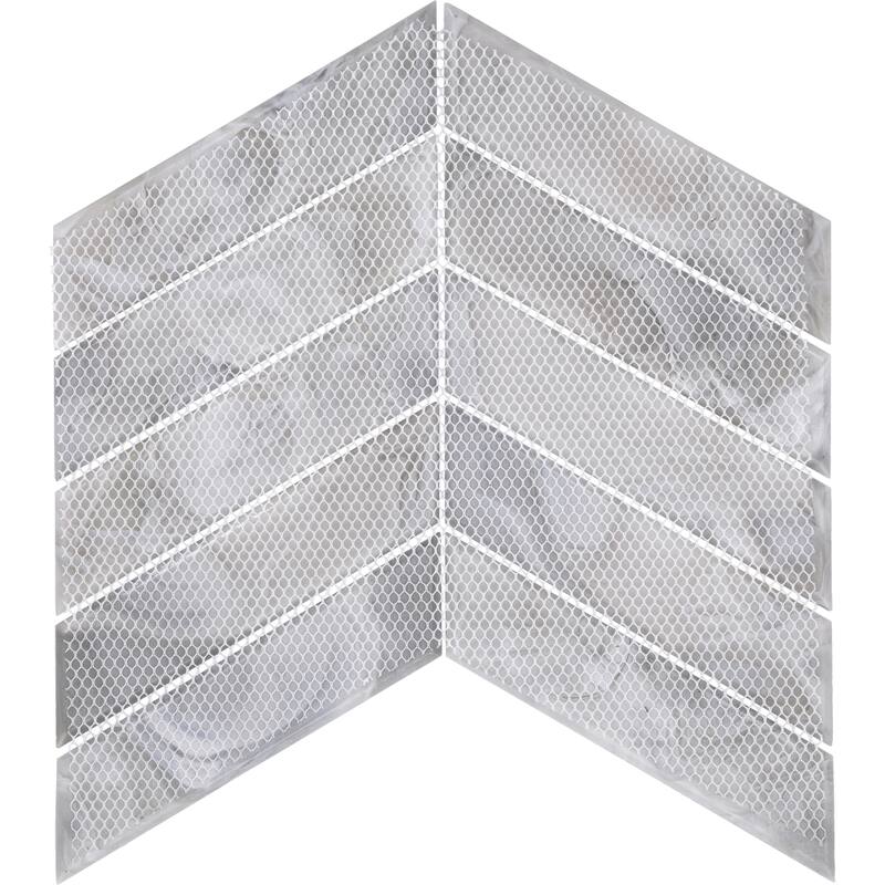 Daltile Starcastle 1" x 6" Chevron Glass Wall Mosaic (15 PC Per Carton) (12.75 SQFT Per Carton)