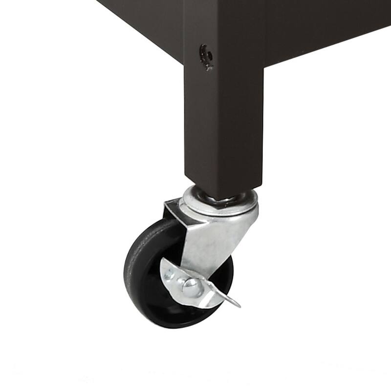 Moasis Rolling Kitchen Bar Trolley Serving Cart with 3 Drawers and Wheels