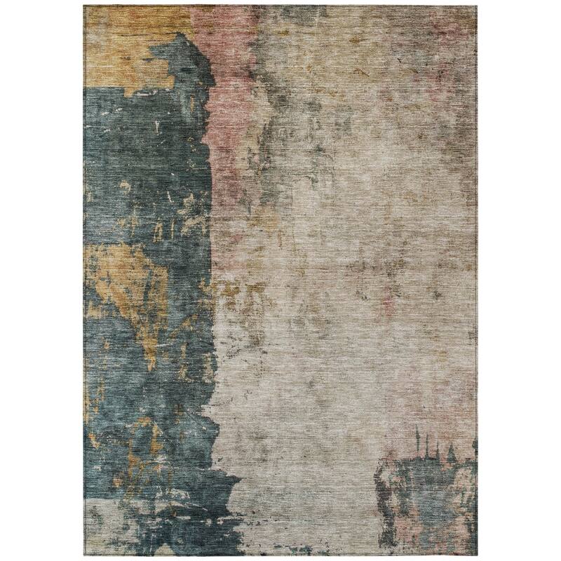 HomeRoots Abstract Transitional Rectangle Outdoor Rug