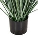 preview thumbnail 7 of 12, Green Faux Foliage Tall Onion Grass Artificial Plant with Black Plastic Pot
