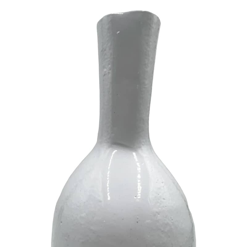 12 Inch Tall Decorative Handmade Aluminum Bottle Flower Vase