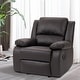 preview thumbnail 33 of 79, Vegan Leather Upholstered Push Back Manual Recliner Chair