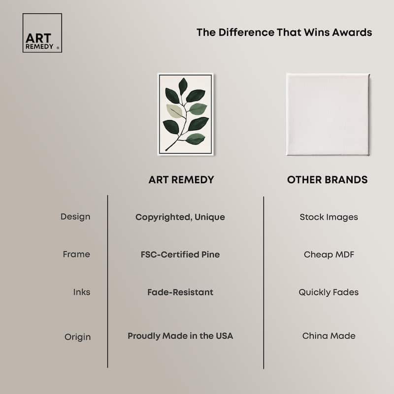 Green and Grey Branch II Canvas by Art Remedy