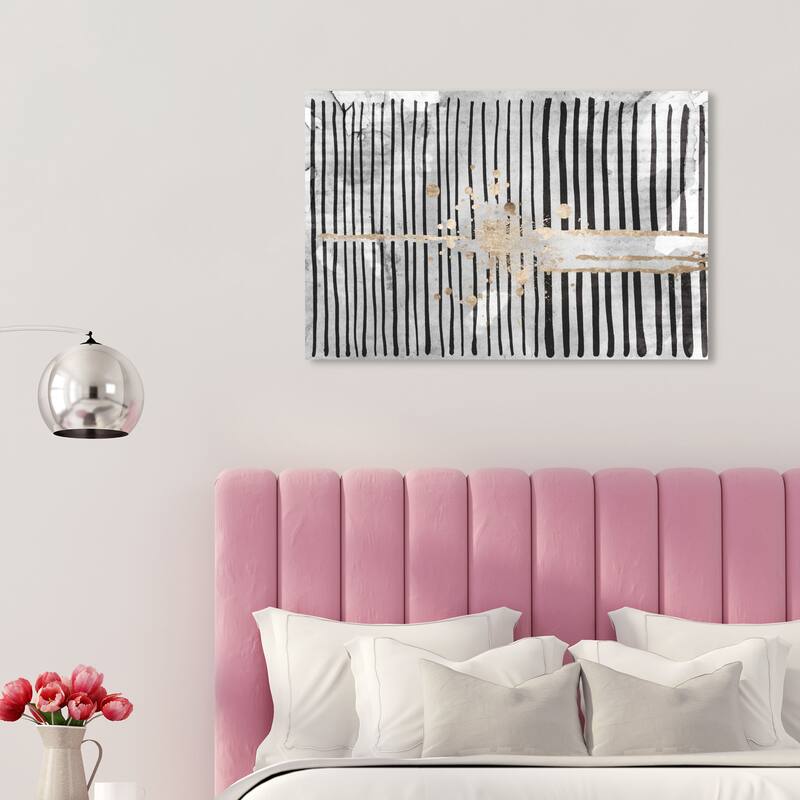 Wynwood Studio Canvas Abstract Love Forcefield Night Black and Modern & Contemporary Wall Art Canvas Print - 20 x 30