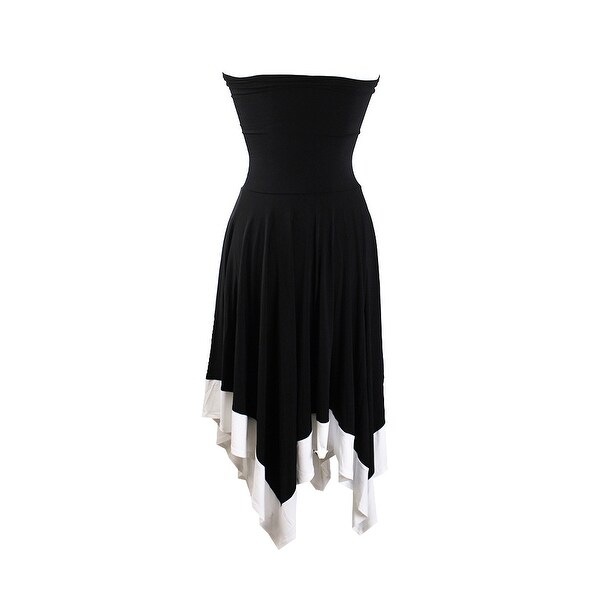 black and white handkerchief dress