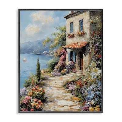 Stupell Seaside Cottage Architecture Framed Giclee Art Design By Franklyn Gregory