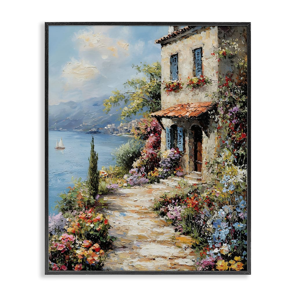 Stupell Seaside Cottage Architecture Framed Giclee Art Design By Franklyn Gregory