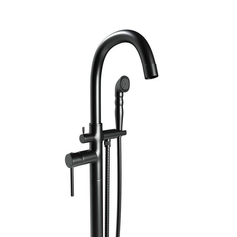 Neptune Single Handle Floor Mounted Gooseneck Freestanding Tub Filler