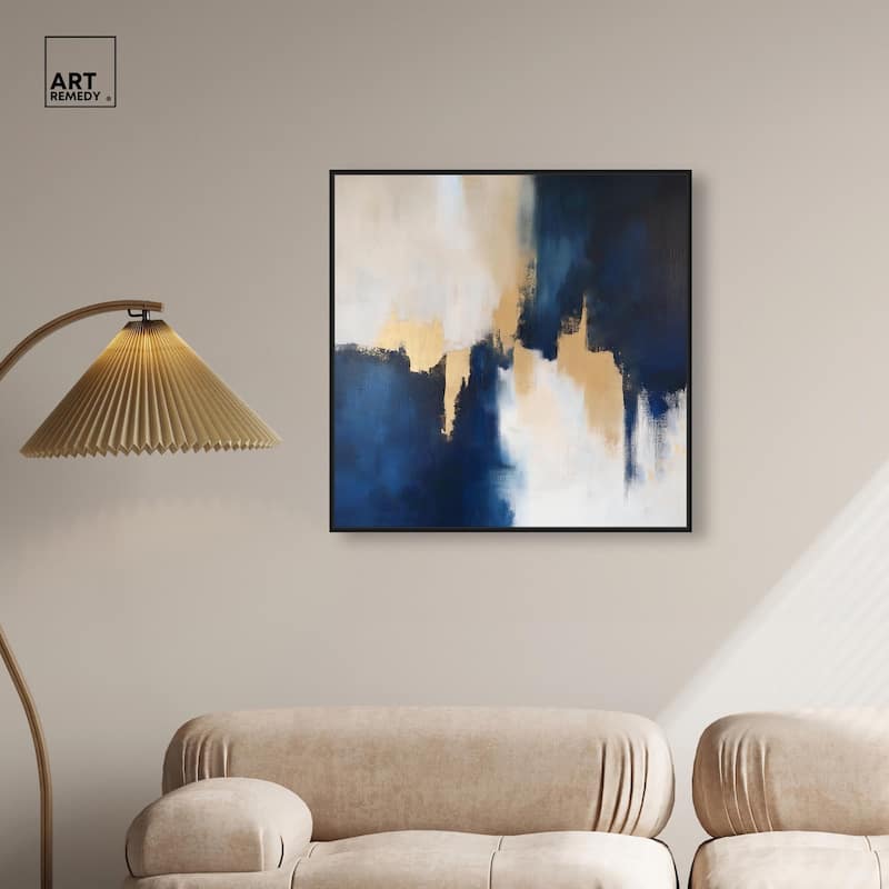 Indigo Aurelian Canvas by Art Remedy