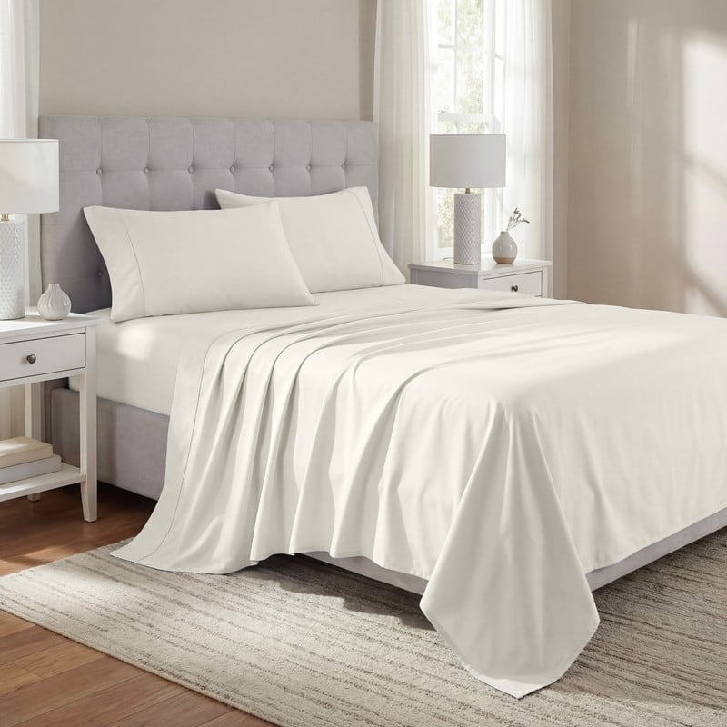 Superior Solid 1000-Thread Count Cotton Blend Deep Pocket Sheet Set