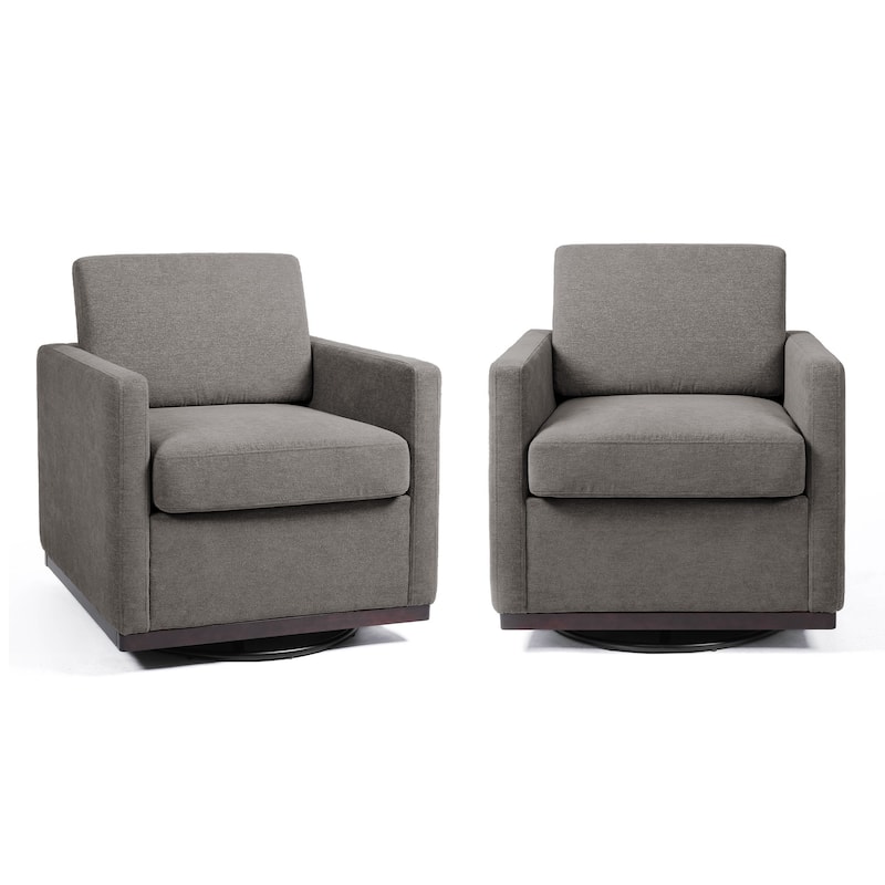 Modern Upholstered Swivel Armchair for Living Room