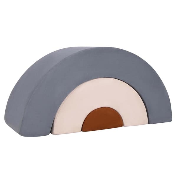 slide 2 of 10, Costway 3 PCS Toddlers Climbing Toys with Elastic Filling Baby Foam - See Details Grey