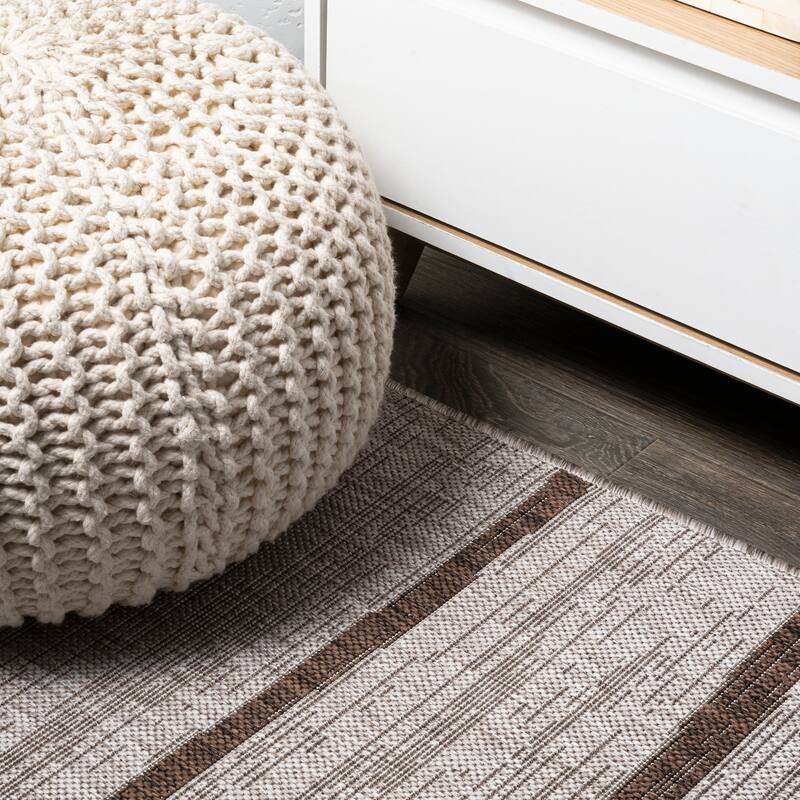 JONATHAN Y Andratx Berber Stripe Indoor/Outdoor Area Rug