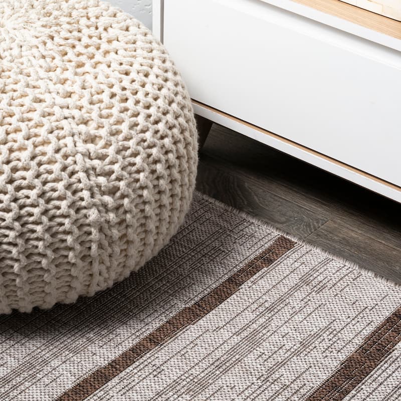 JONATHAN Y Andratx Berber Stripe Indoor/Outdoor Area Rug