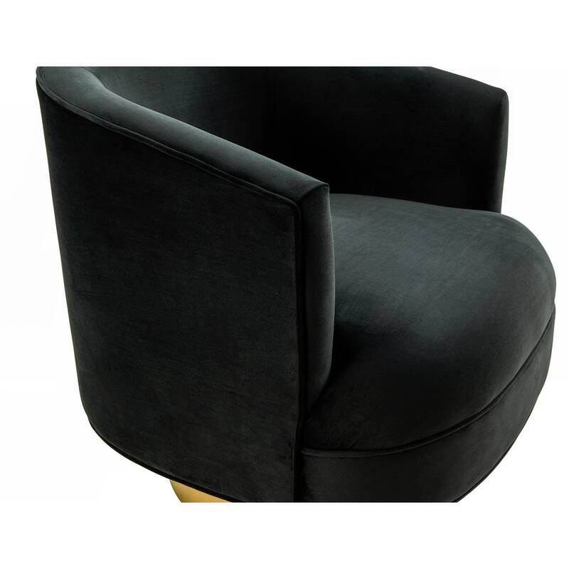 Divani Casa Basalt Modern Black Fabric Accent Chair