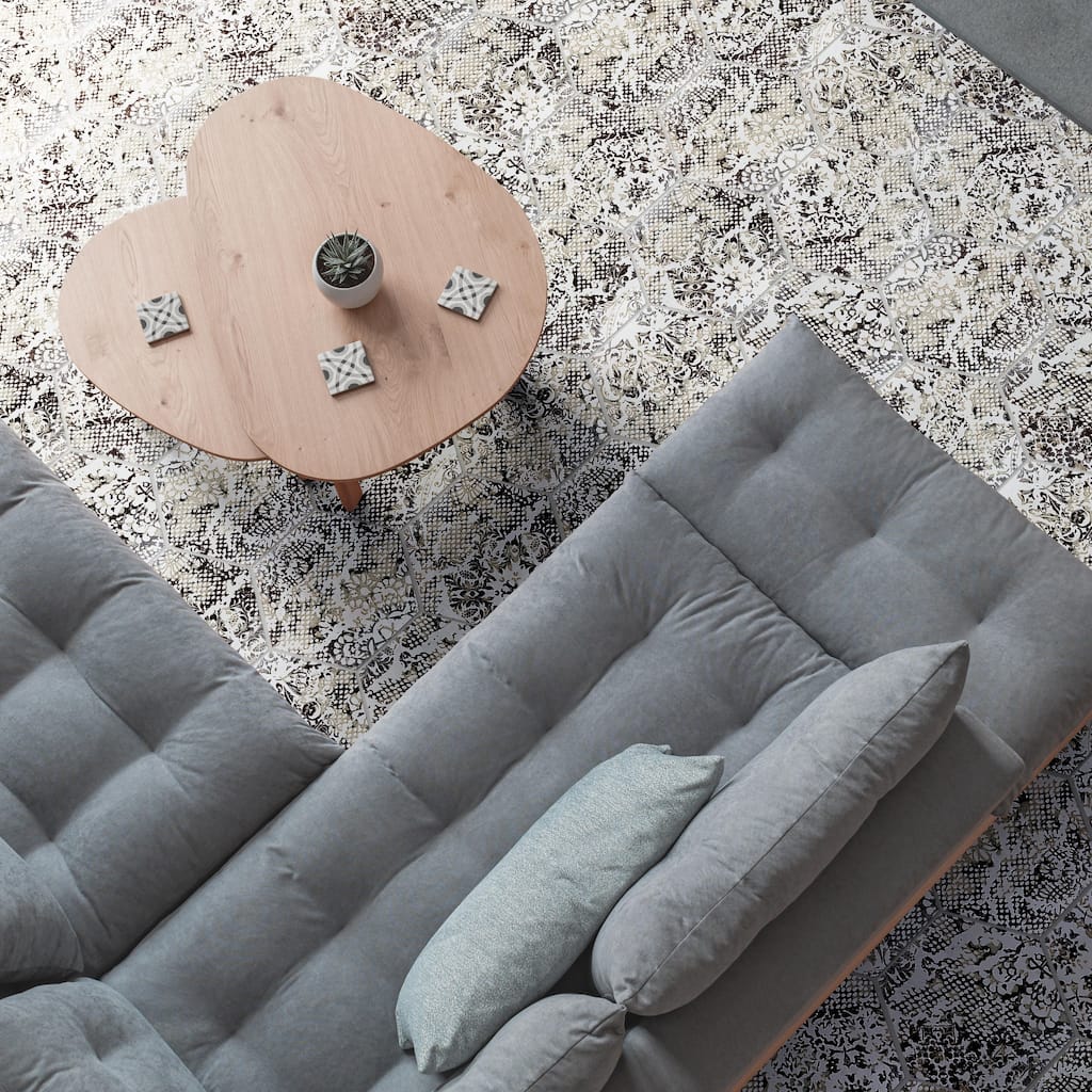 Merola Tile Inedita Hex White 9-7/8" x 11-1/4" Porcelain Floor and Wall Tile