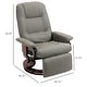 Thumbnail 12, HomCom Faux Leather Adjustable Manual Swivel Base Recliner Chair with Comfortable and Relaxing Footrest. Changes active main hero.